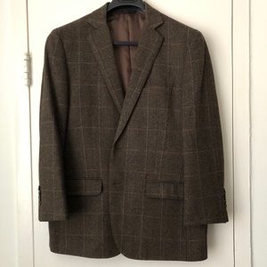 40S Brooks Brothers tweed jacket, brown Fitzgerald